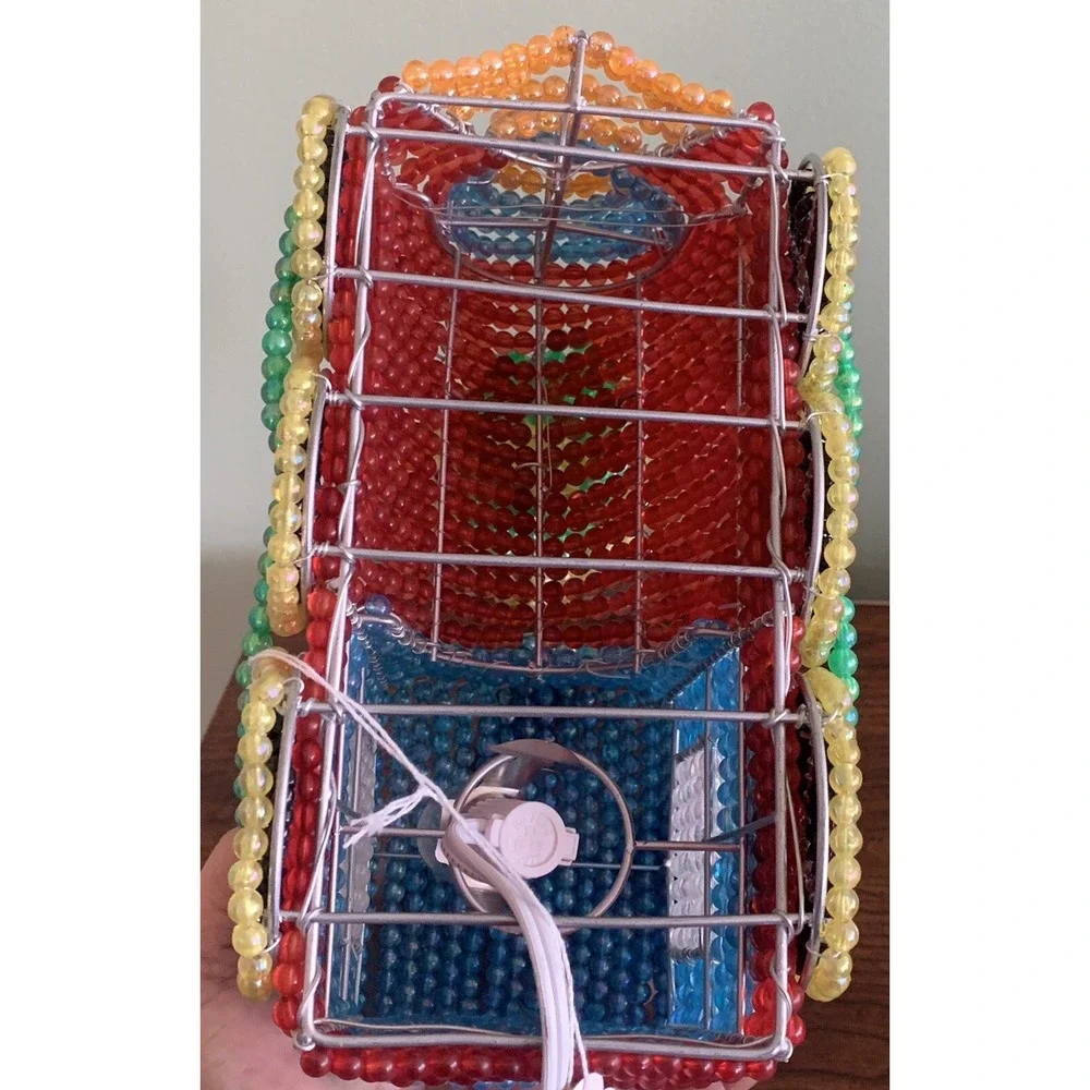 Rare Train Lamp, Beaded Train Choo-Choo By Beadworx‎